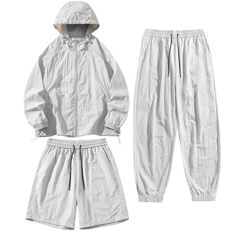 Outdoor Sport Climbing Gear - 남성용-여성용-자외선 차단-야외-스포츠-세트-나일론-아이스 실크-통기성-모자 포함-봄-여름-가을-등산-하이킹-장비