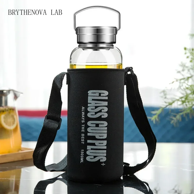 2L 유리 물병(스트랩 포함), 스포츠 물병, 야외 여 - Outdoor Sport Glass Water Bottle 리뷰 및 가격