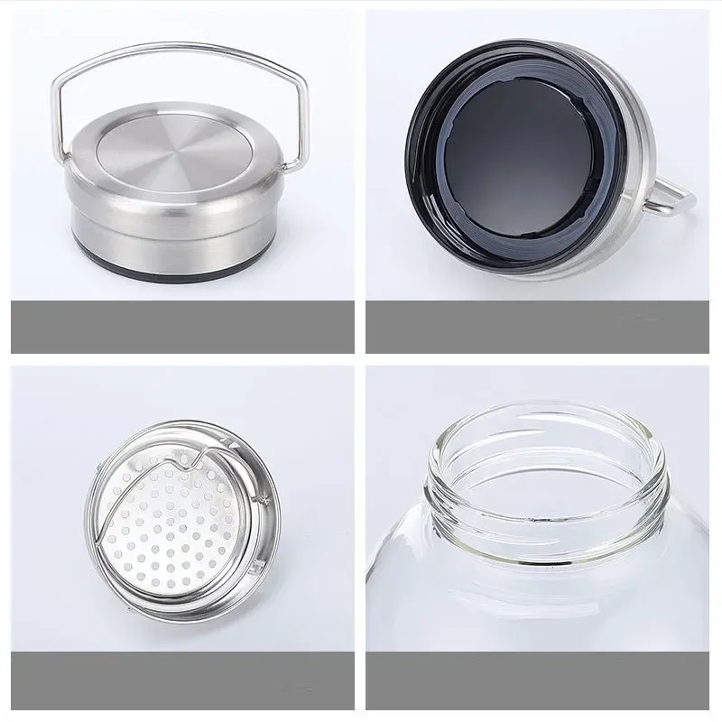 2L 유리 물병(스트랩 포함), 스포츠 물병, 야외 여 - Outdoor Sport Glass Water Bottle 리뷰 및 가격